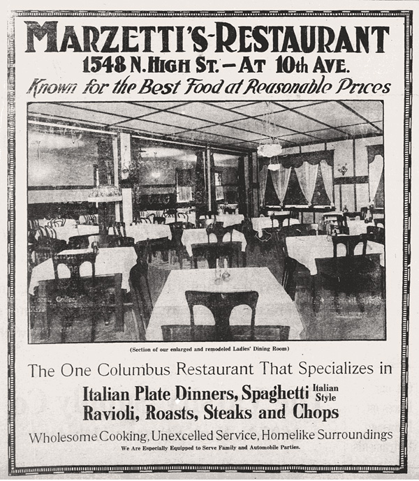 Marzetti's Restaurant 1918